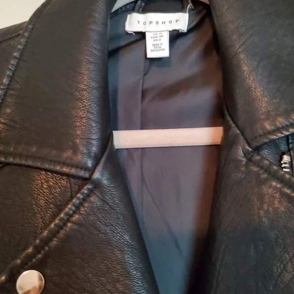 Topshop faux leather moto jacket - Picture 4 of 6